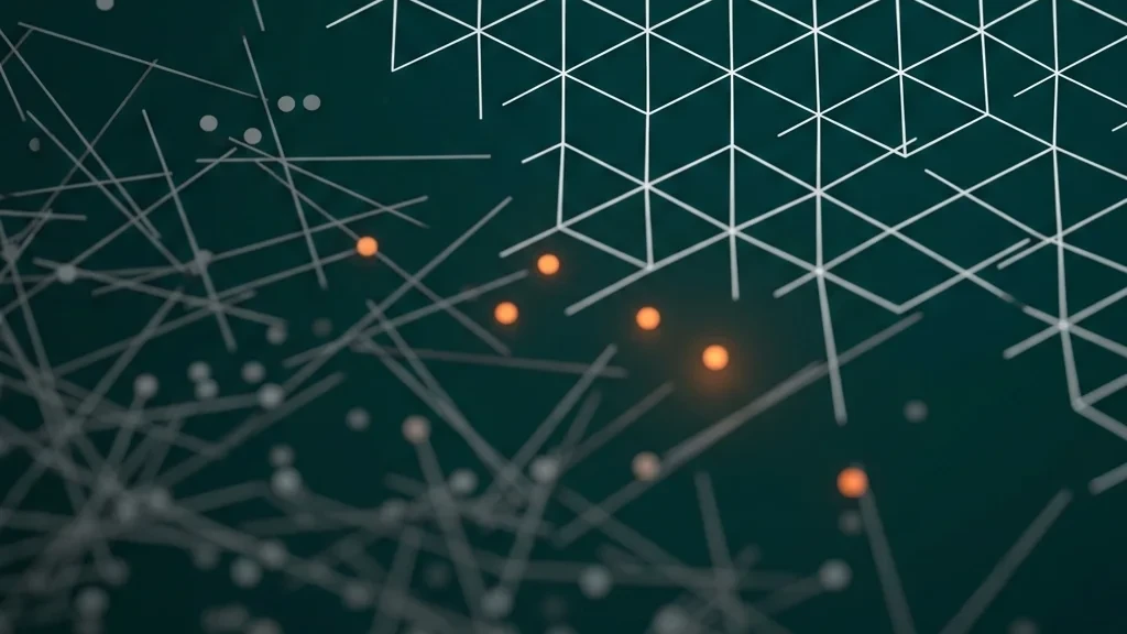 Abstract network visualization representing engineering systems and strategic architecture